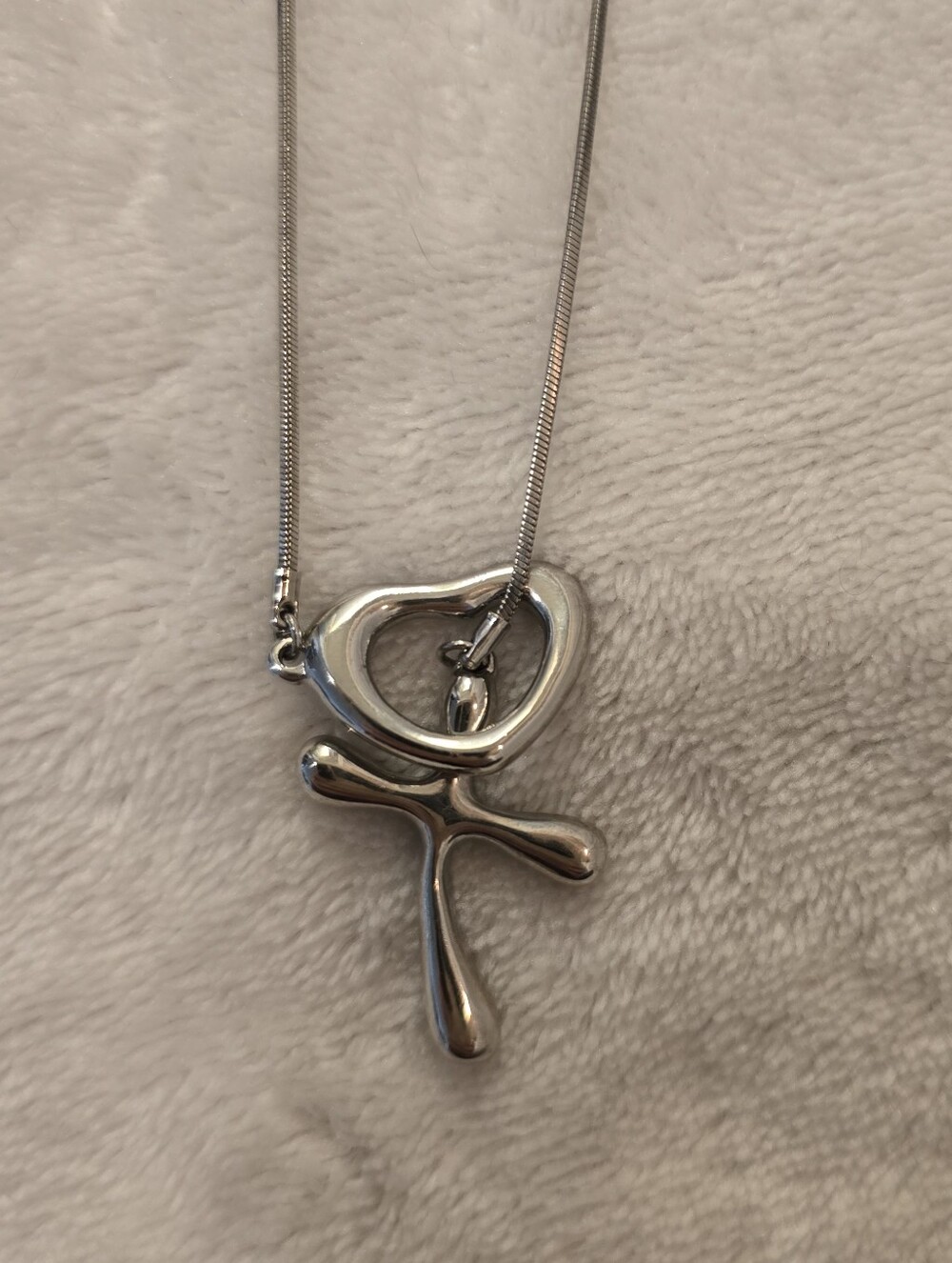 XO Necklace - Silver (Cross and Heart)